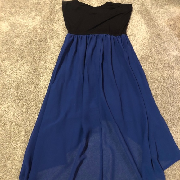 Wet Seal black and blue high low dress - Picture 4 of 5